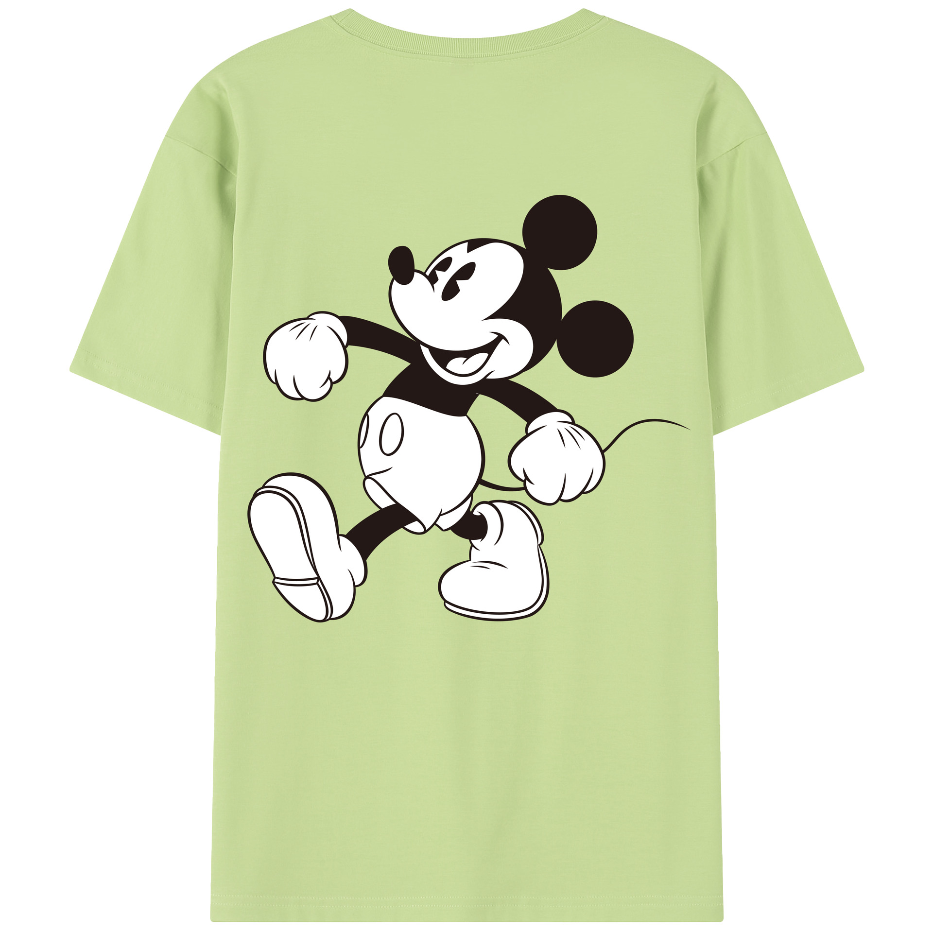（画像用） ミッキーマウス Mickey Mouse 綿100％半袖Tシャツ（背面プリント）
